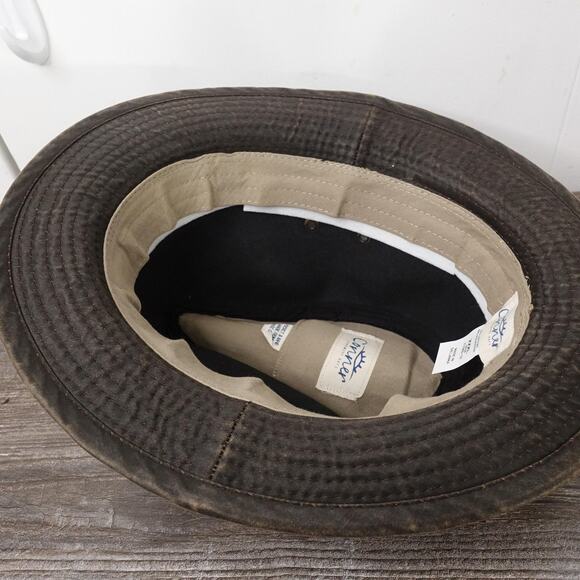 Conner Hat Outback Fitted Mens XXXL Brown Weathered Cotton Safari Outdoor WAXED - Picture 7 of 10